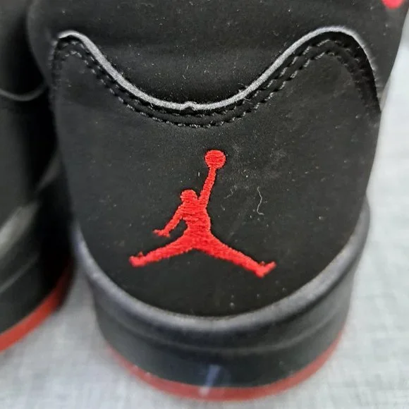 ! Nike Jordan 5 Retro Low Alternate 90 2016 819171-001 Black Red Size 10.5 - Picture 10 of 14